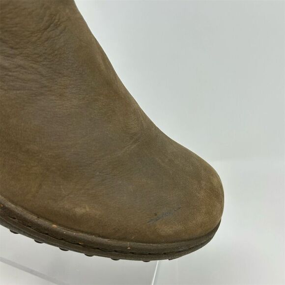 KEEN Akita Light Brown Leather Pull-On Wedge Mid-Calf Pull On Boots Size 8.5 - Picture 2 of 12